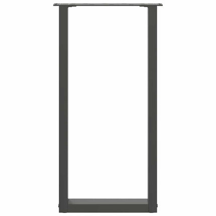 konsolbordben U-formet 2 stk. antracit 38 x (72-73) cm stål