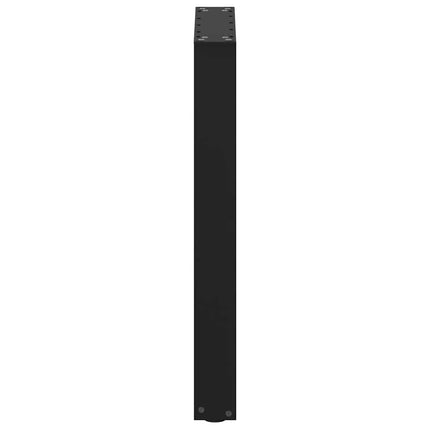 spisebordsben U-formet 2 stk. sort 50x(72-73) cm stål