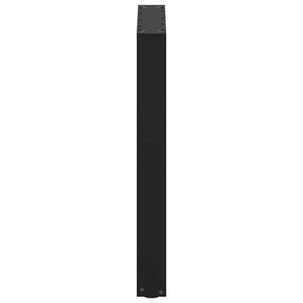 spisebordsben U-formet 2 stk. sort 70 x (72-73) cm stål