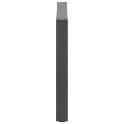 spisebordsben U-formet 2 stk. antracit 100x(72-73) cm stål