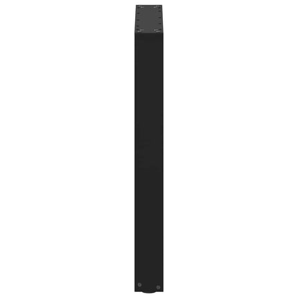 spisebordsben U-formet 3 stk. sort 70 x (72-73) cm stål