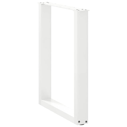 spisebordsben U-formet 3 stk. hvid 70 x (72-73) cm stål