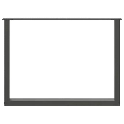 spisebordsben U-formet 3 Stk. antracit 100x(72-73) cm stål
