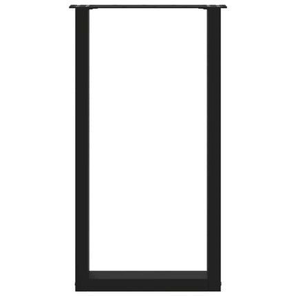 barbordsben U-formet 2 stk. sort 40x(90-91) cm stål