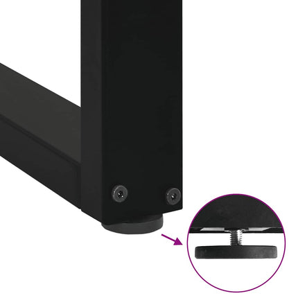 barbordsben U-formet 2 stk. sort 40x(90-91) cm stål
