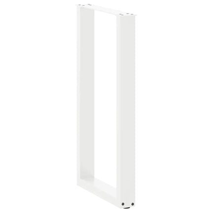barbordsben U-formet 2 stk. hvid 40x(90-91) cm stål