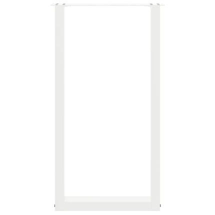 barbordsben U-formet 2 stk. hvid 40x(90-91) cm stål