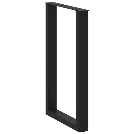 barbordsben U-formet 2 stk. sort 60x(90-91) cm stål