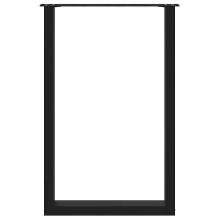 barbordsben U-formet 2 stk. sort 60x(90-91) cm stål