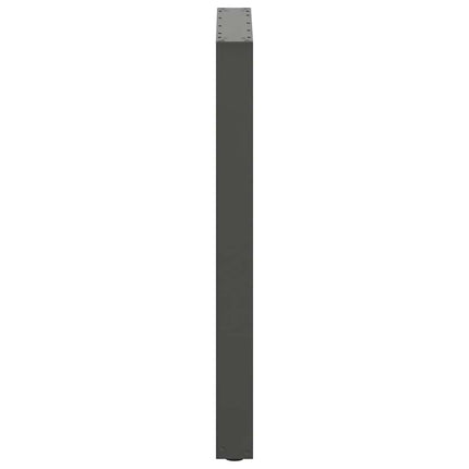 barbordsben U-formet 2 stk. antracit 60x(90-91) cm stål
