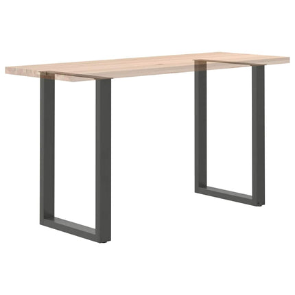barbordsben U-formet 2 stk. antracit 60x(90-91) cm stål