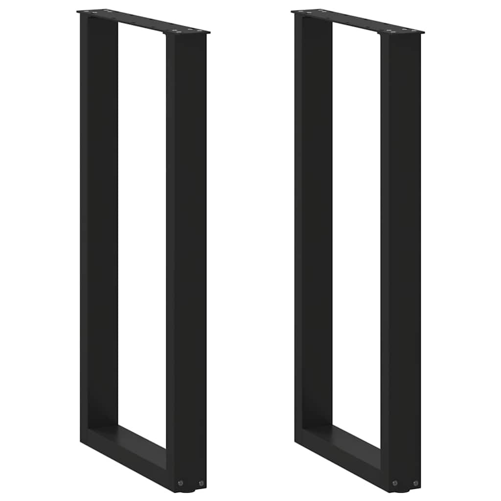 barbordsben U-formet 2 stk. sort 40x(100-101) cm stl