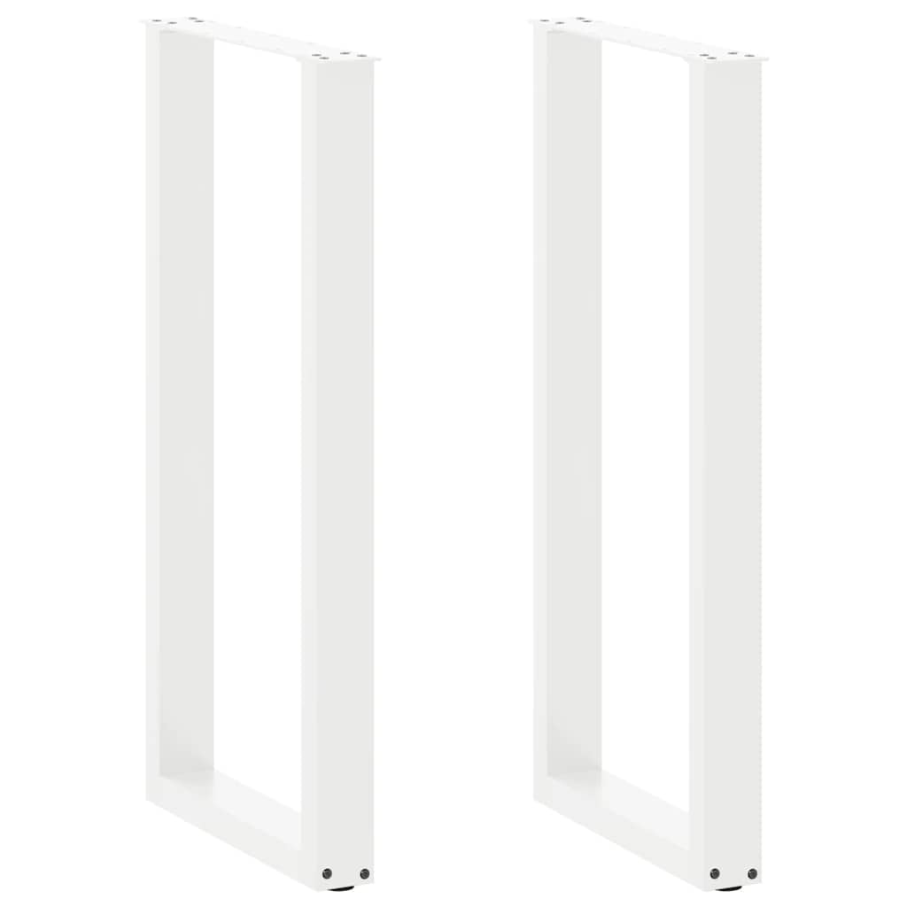 barbordsben U-formet 2 stk. hvid 40x(100-101) cm stl