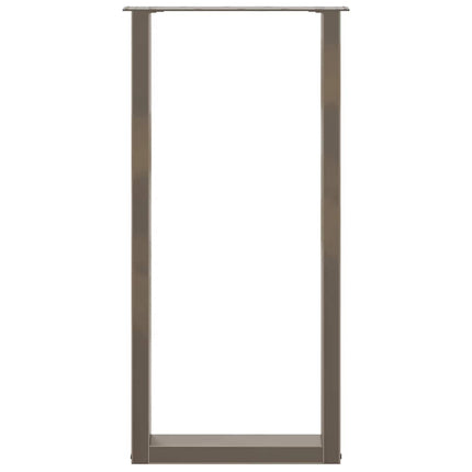 barbordsben U-formet 2 stk. naturstål 40x(100-101) cm stål