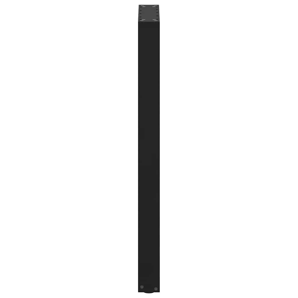 barbordsben U-formet 2 stk. sort 50x(100-101) cm stål