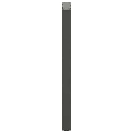 barbordsben U-formet 2 stk. antracit 50x(100-101) cm stål