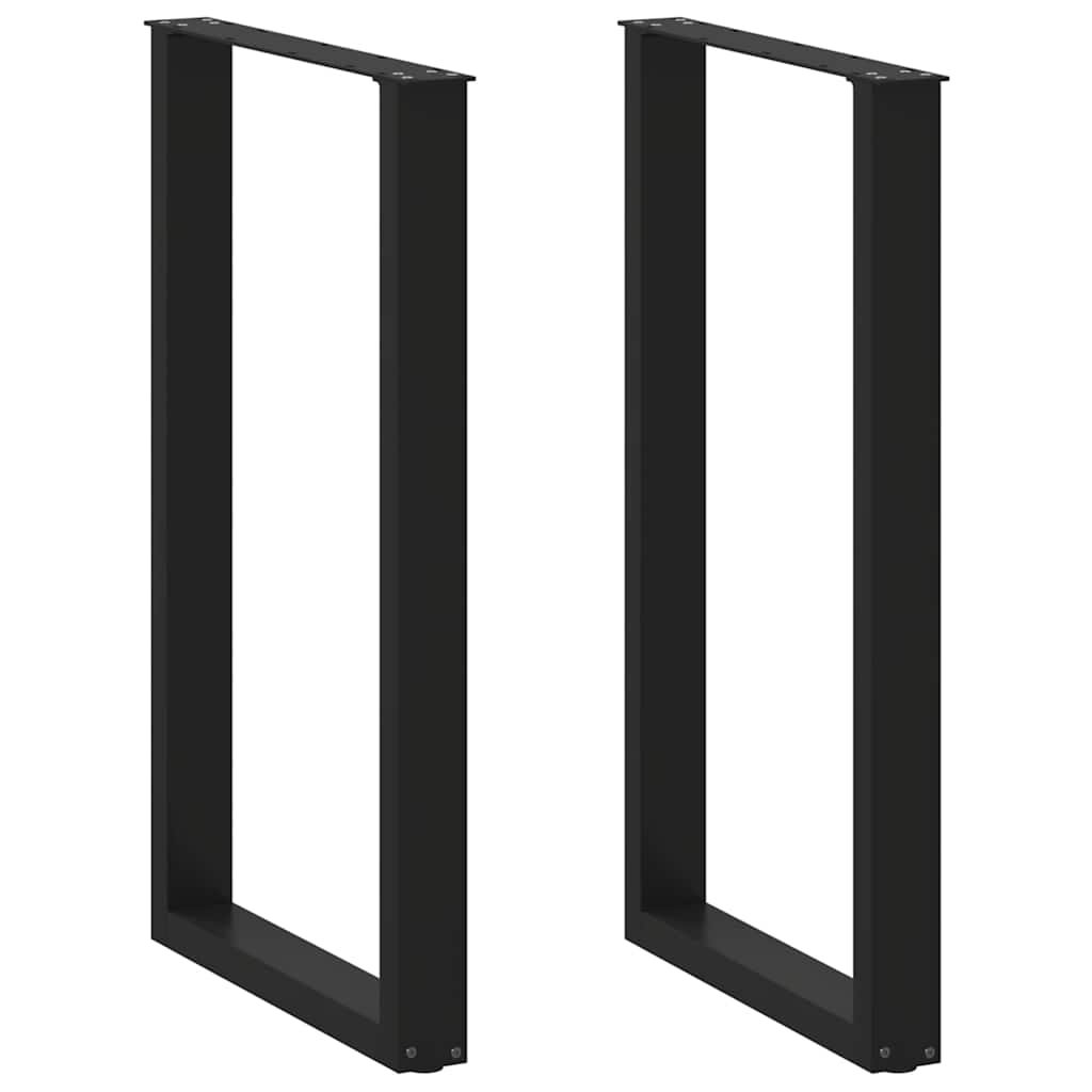 barbordsben U-formet 2 stk. sort 60x(100-101) cm stl