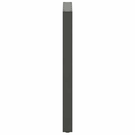 barbordsben U-formet 2 stk. antracit 60x(100-101) cm stål