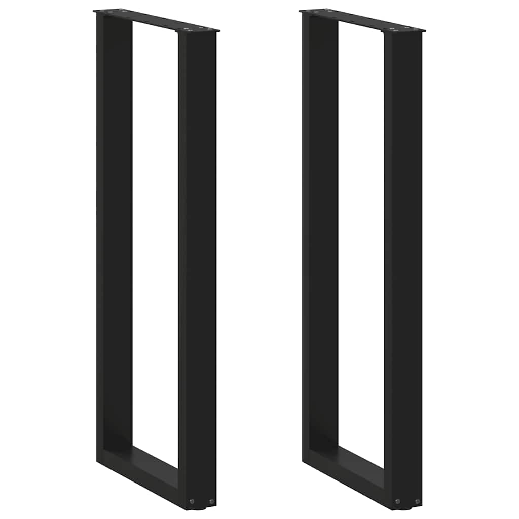 barbordsben U-formet 2 stk. sort 40x(110-111) cm stl