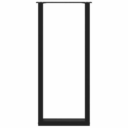 barbordsben U-formet 2 stk. sort 40x(110-111) cm stål