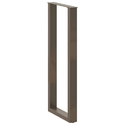 barbordsben U-formet 2 stk. naturstål 40x(110-111) cm stål