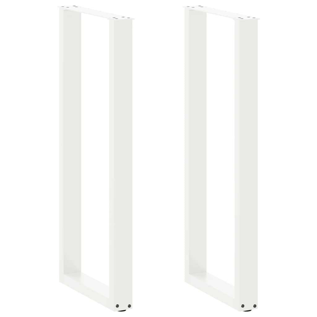 barbordsben U-formet 2 stk. hvid 50x(110-111) cm stl