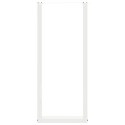 barbordsben U-formet 2 stk. hvid 50x(110-111) cm stål