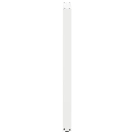 barbordsben U-formet 2 stk. hvid 50x(110-111) cm stål