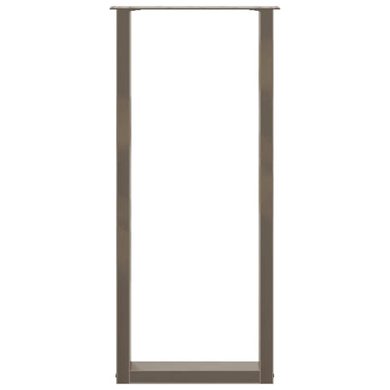 barbordsben U-formet 2 stk. naturstål 50x(110-111) cm stål