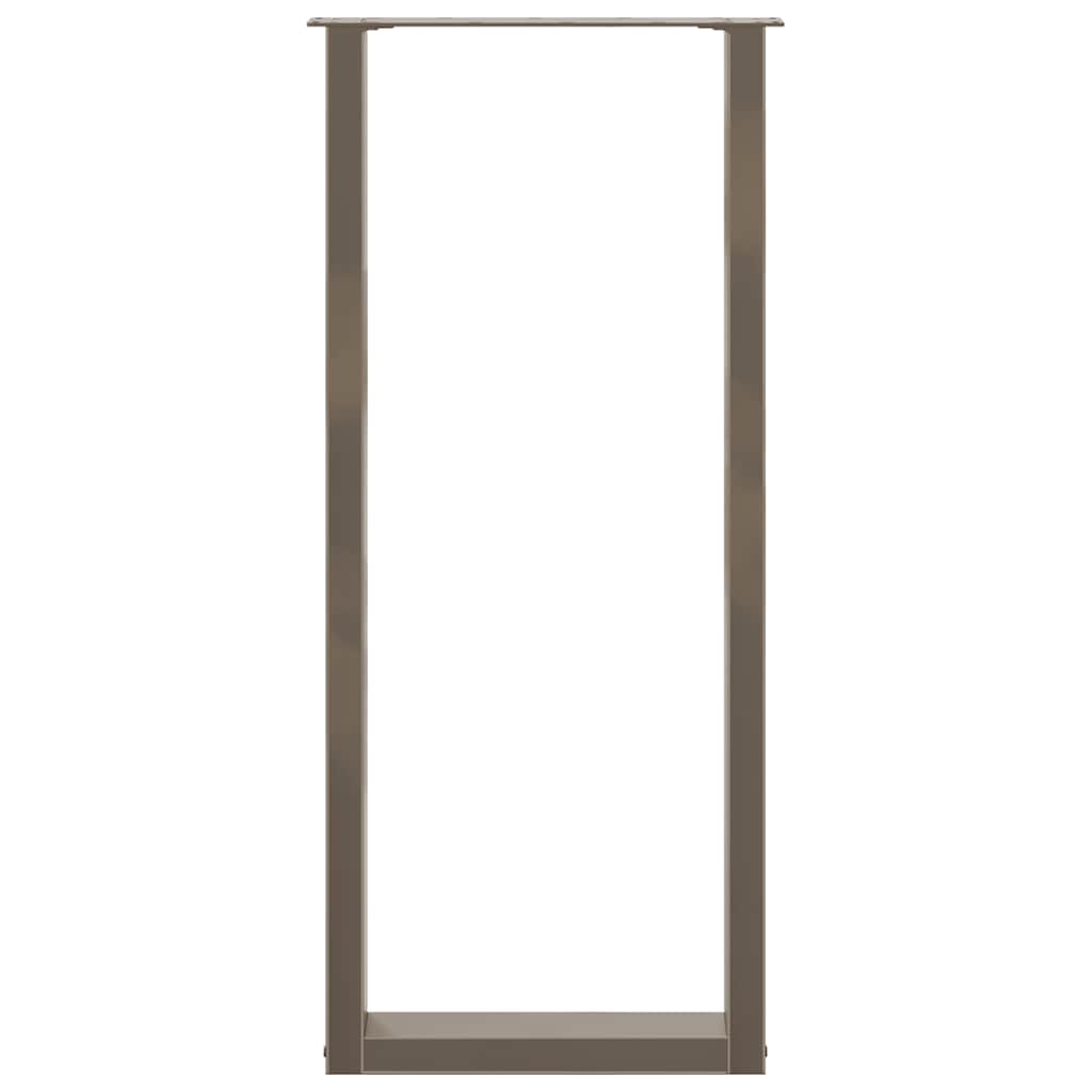 barbordsben U-formet 2 stk. naturstål 50x(110-111) cm stål