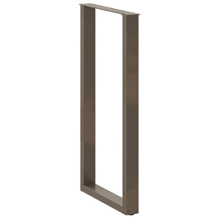 barbordsben U-formet 2 stk. naturstål 60x(110-111) cm stål