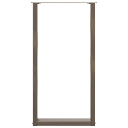 barbordsben U-formet 2 stk. naturstål 60x(110-111) cm stål