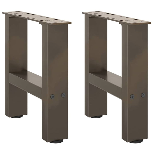 sofabordsben naturstål 2 stk. 30x(30-31) cm stål