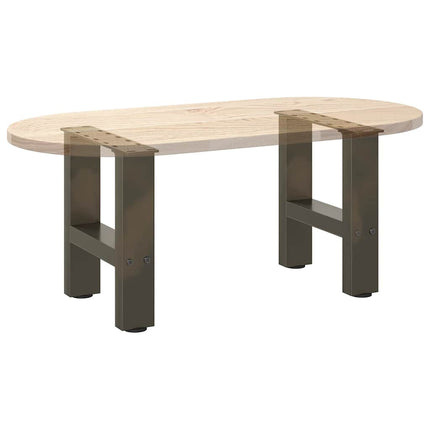 sofabordsben naturstål 2 stk. 30x(30-31) cm stål