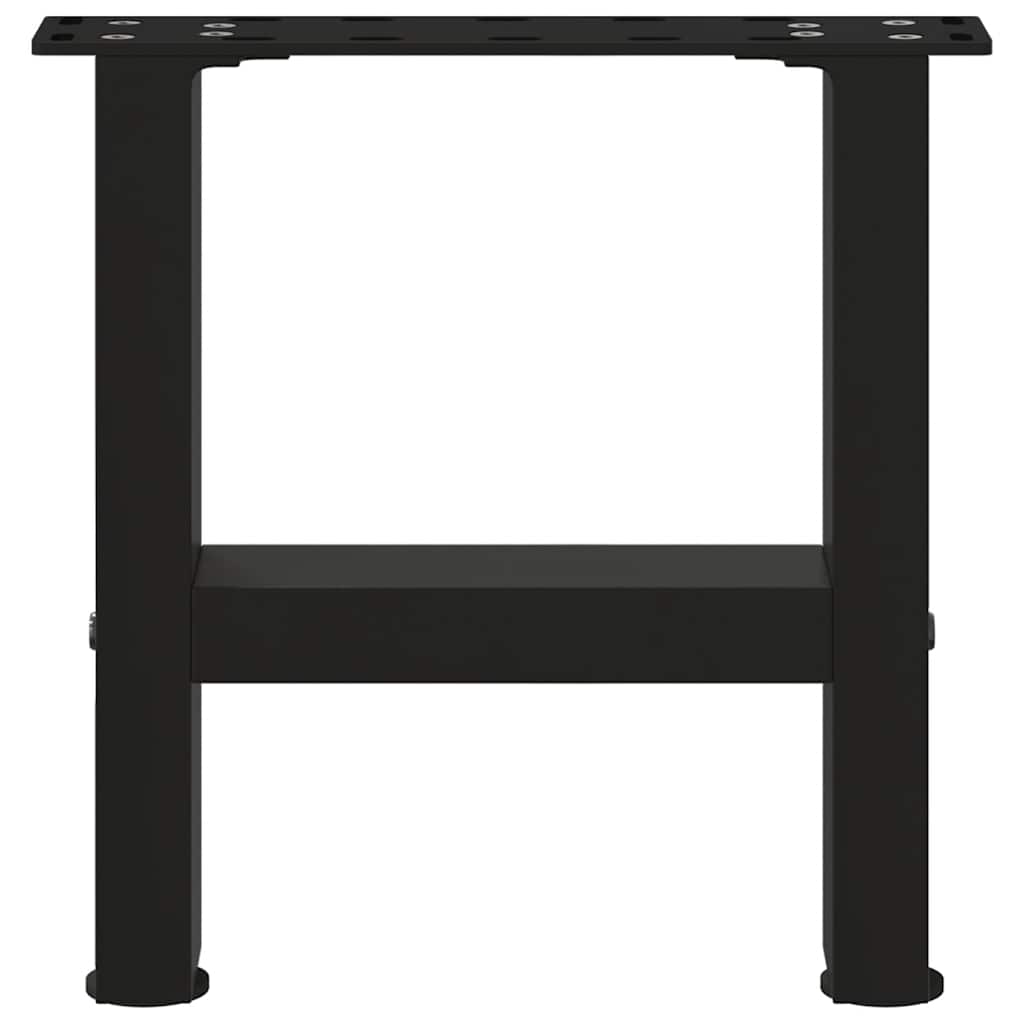 sofabordsben sort 2 stk. 40x(30-31) cm stål