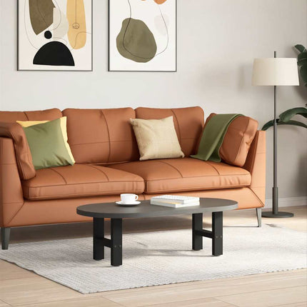 sofabordsben sort 2 stk. 40x(30-31) cm stål