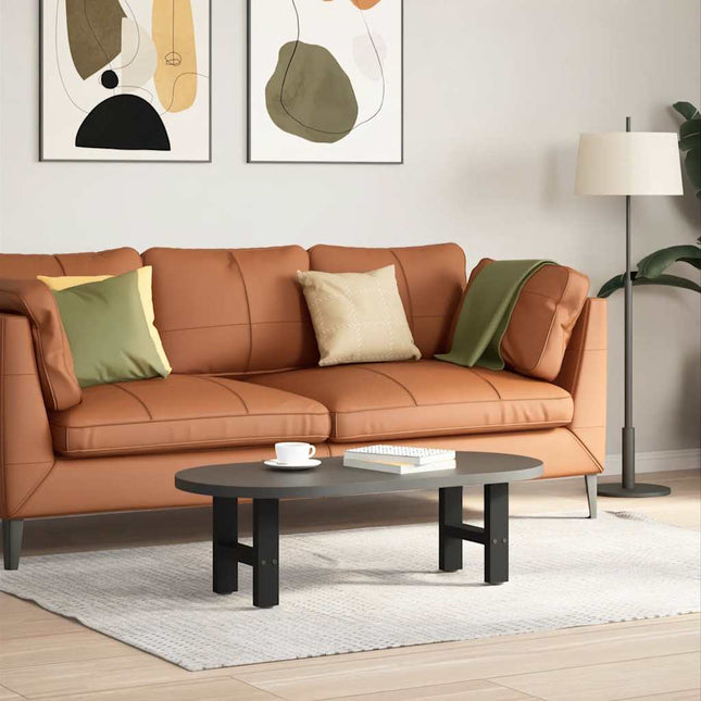 sofabordsben sort 2 stk. 40x(30-31) cm stål