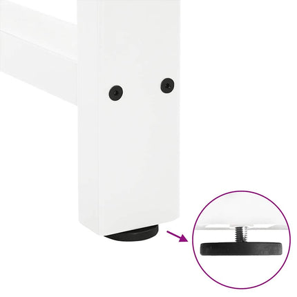 sofabordsben hvide 2 stk. 40x(30-31) cm stål