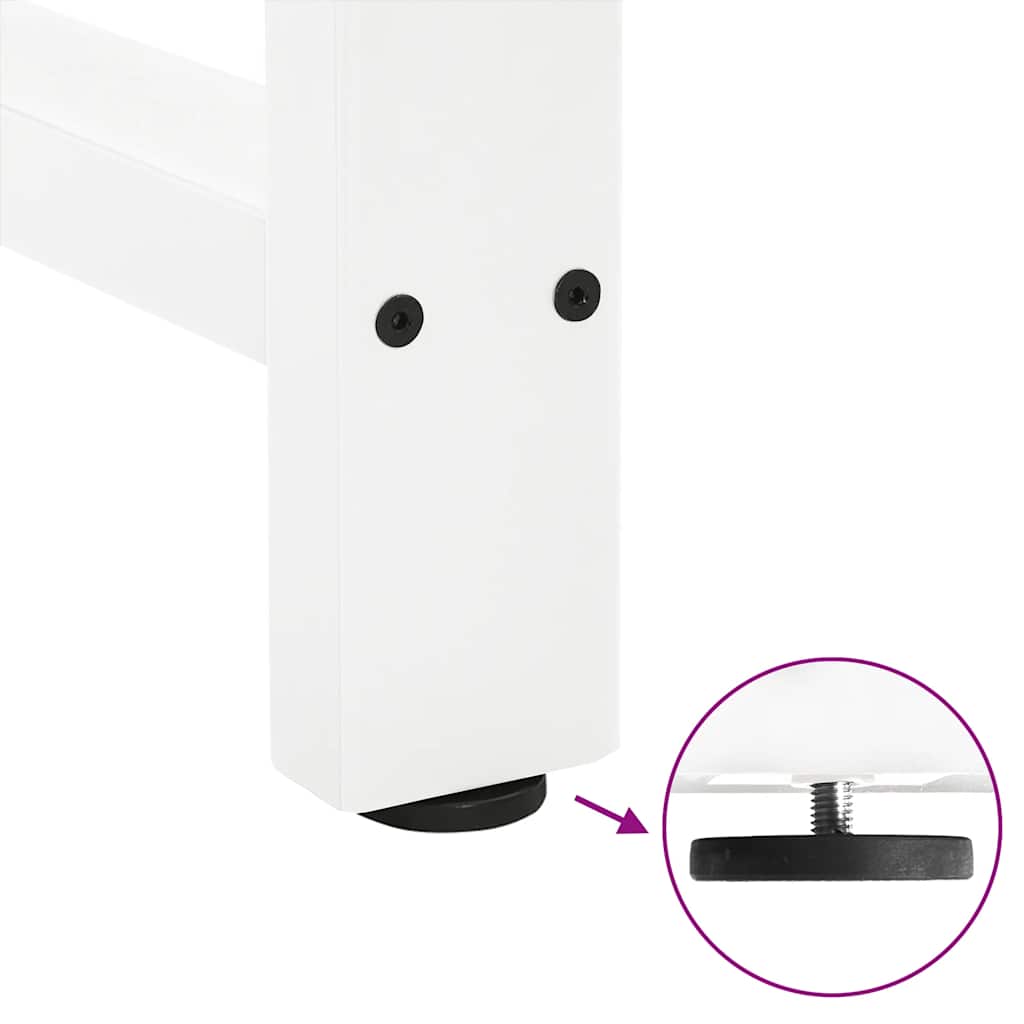 sofabordsben hvide 2 stk. 40x(30-31) cm stål