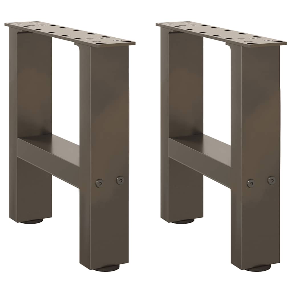 sofabordsben naturstål 2 stk. 40x(30-31) cm stål