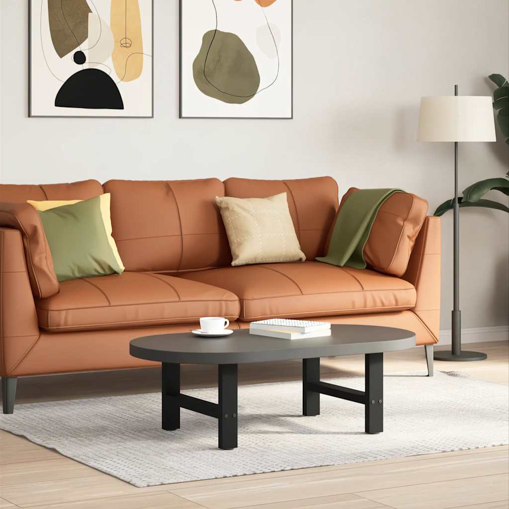 sofabordsben sort 2 stk. 50x(30-31) cm stål