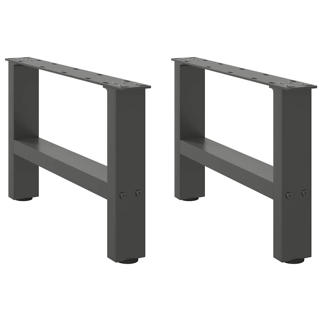 sofabordsben antracit 2 stk. 50x(30-31) cm stål