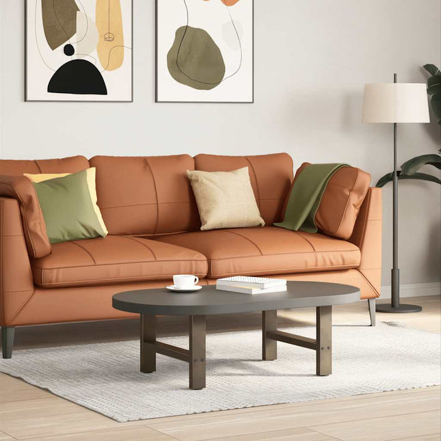 sofabordsben naturstål 2 stk. 50x(30-31) cm stål