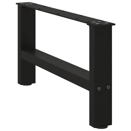 sofabordsben sort 2 stk. 60x(30-31) cm stål