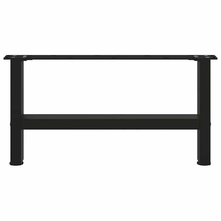 sofabordsben sort 2 stk. 60x(30-31) cm stål
