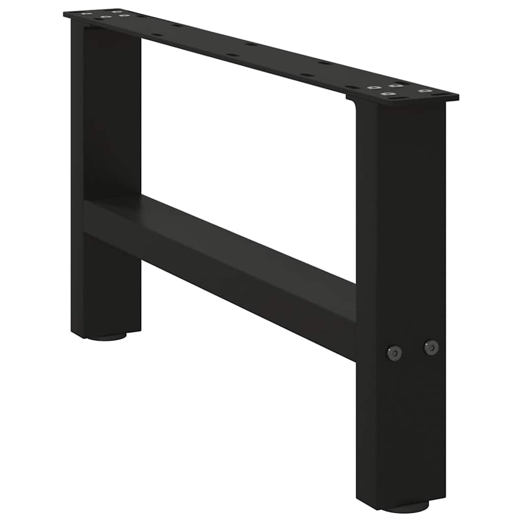 sofabordsben sort 2 stk. 70x(30-31) cm stål