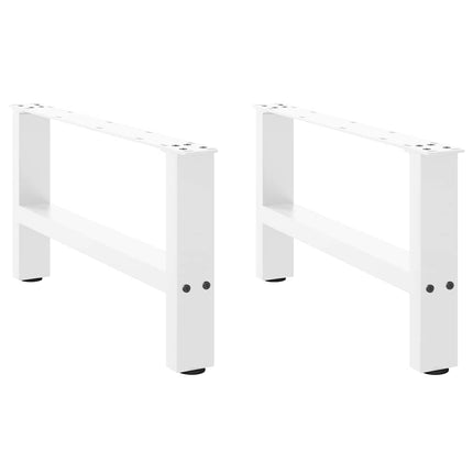 sofabordsben hvide 2 stk. 70x(30-31) cm stål