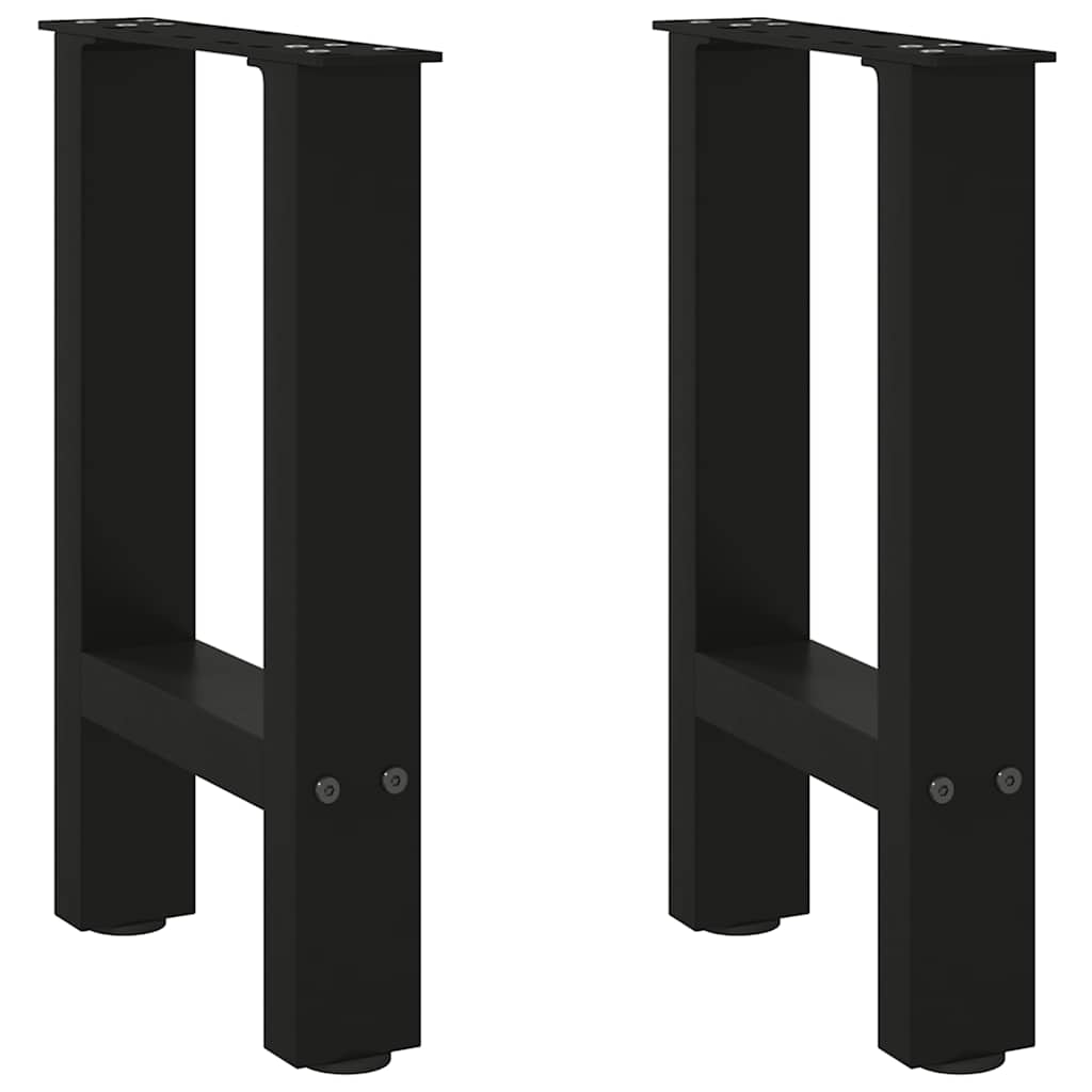 sofabordsben sort 2 stk. 28 x (42-43) cm stål