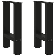 sofabordsben sort 2 stk. 28 x (42-43) cm stål