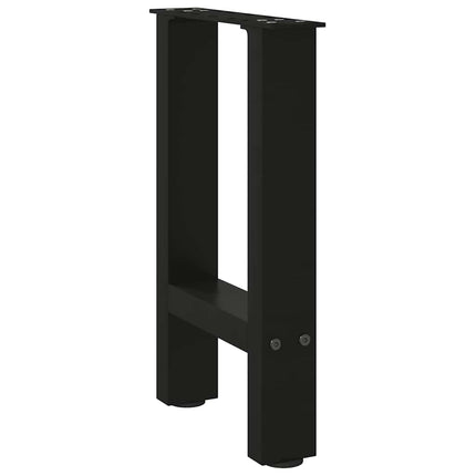 sofabordsben sort 2 stk. 28 x (42-43) cm stål